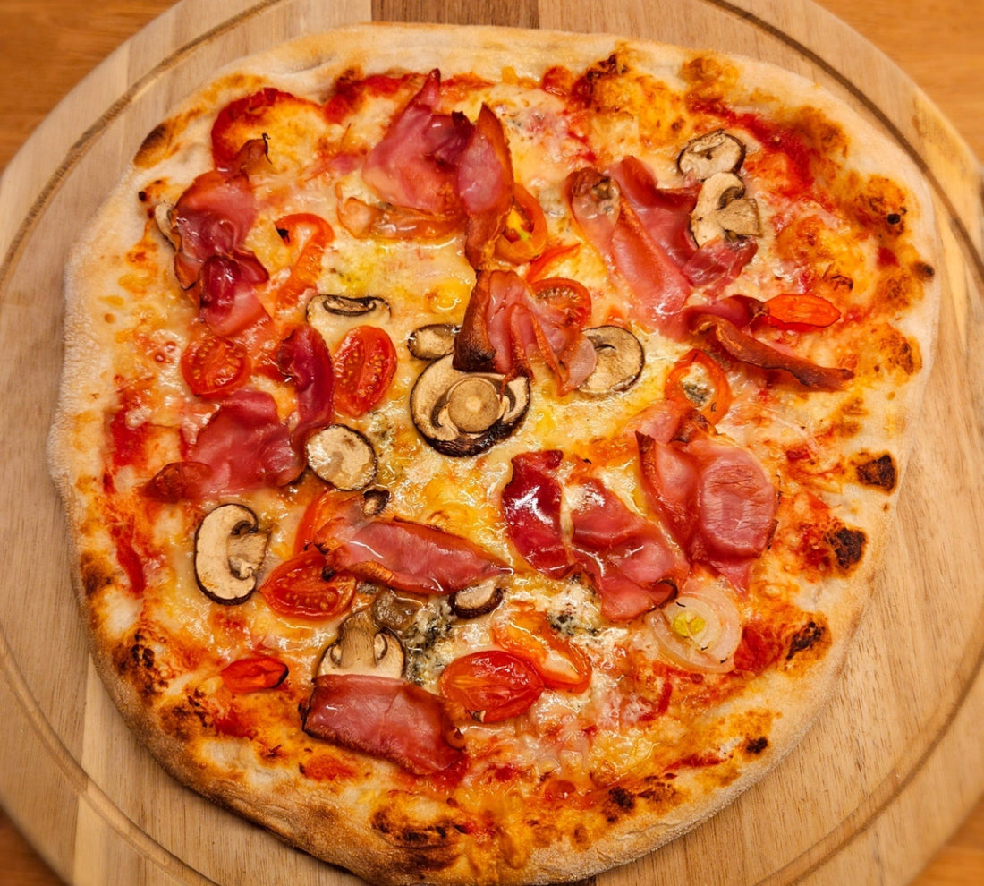Pizza med Delfts Blauw