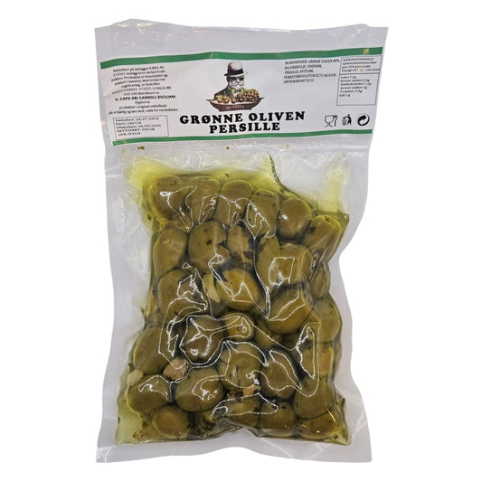 Grønne Oliven - Persille 300gr
